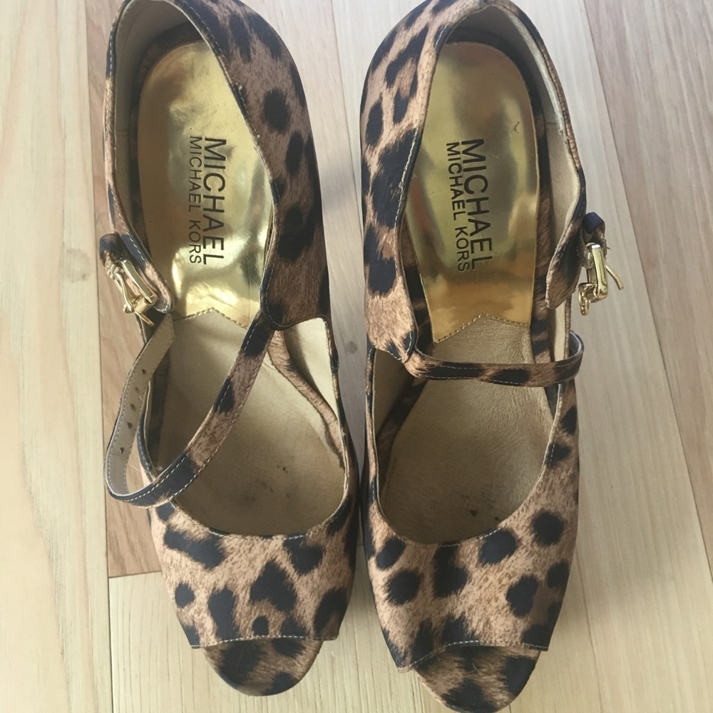 Leopard Print Platform Heels - image 3